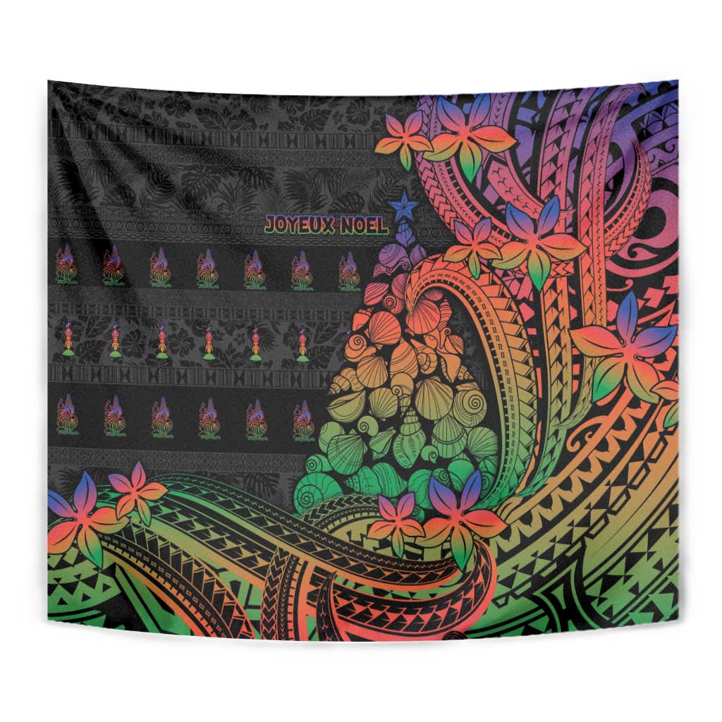 New Caledonia Christmas Tapestry Seashell Xmas Tree Tribal Waves - Polynesian Pride