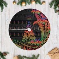 New Caledonia Christmas Tree Skirt Seashell Xmas Tree Tribal Waves DT05 Casual Black - Polynesian Pride