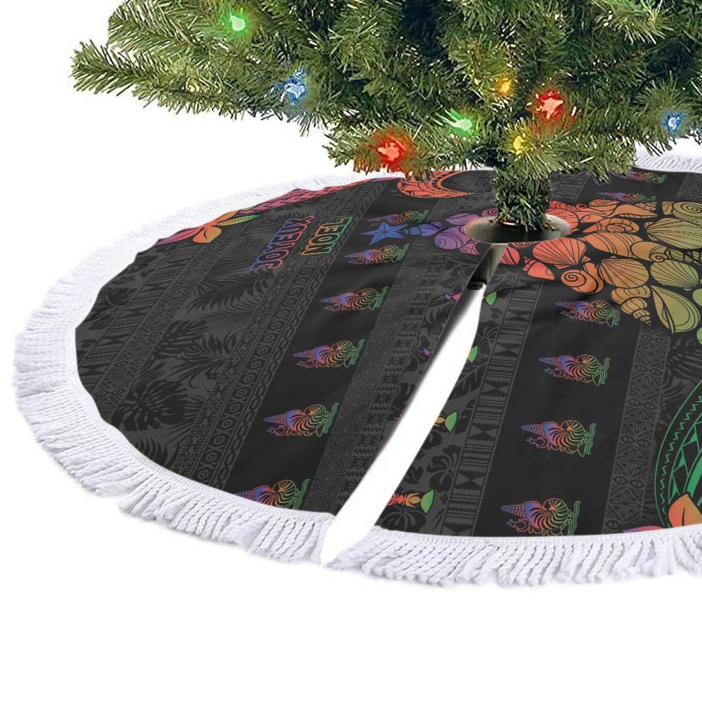 New Caledonia Christmas Tree Skirt Seashell Xmas Tree Tribal Waves DT05 - Polynesian Pride