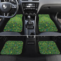 Polynesia Mother Nature Car Mats Glowing Heart Spiral Tropical Vine Floral DT05 Set 4pcs Green - Polynesian Pride