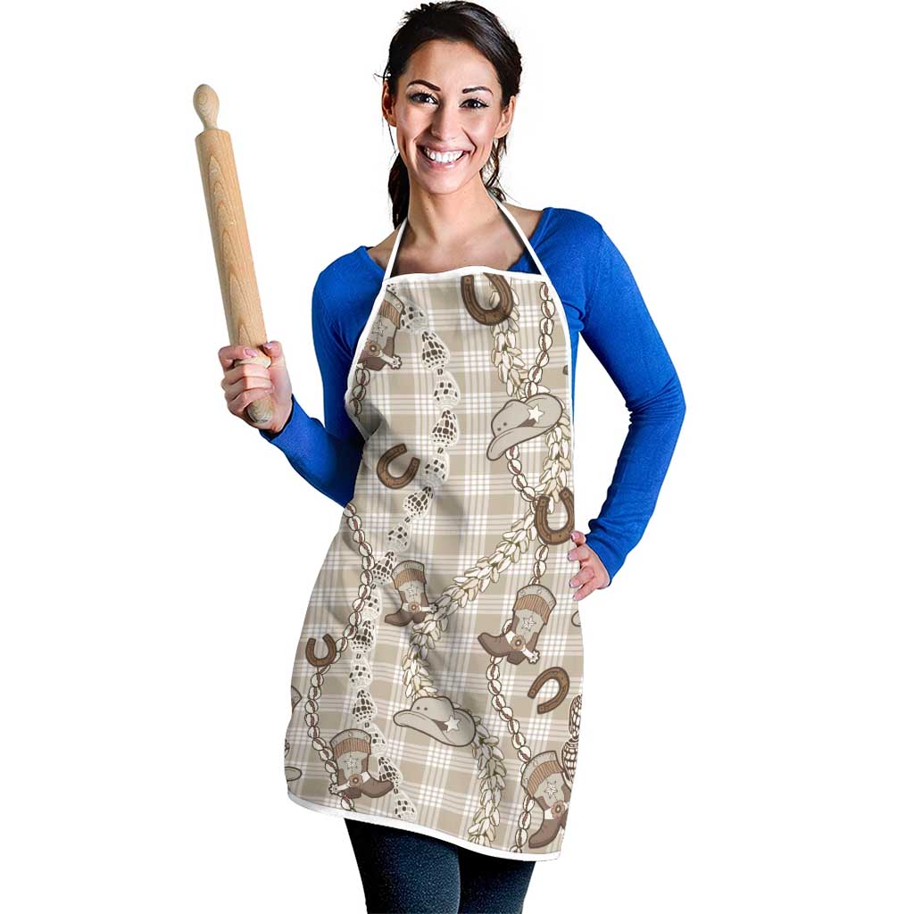 Hawaii Palaka Cowboy Apron Shell Maile Lei With Western Patterns DT05 - Polynesian Pride