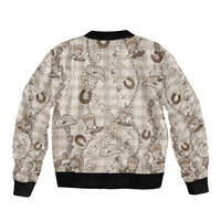 Hawaii Palaka Cowboy Bomber Jacket Shell Maile Lei With Western Patterns DT05 - Polynesian Pride