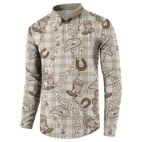 Hawaii Palaka Cowboy Button Sweatshirt Shell Maile Lei With Western Patterns DT05 - Polynesian Pride
