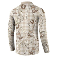 Hawaii Palaka Cowboy Button Sweatshirt Shell Maile Lei With Western Patterns DT05 - Polynesian Pride