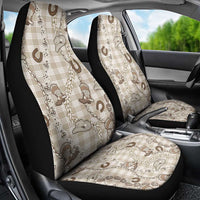 Hawaii Palaka Cowboy Car Seat Cover Shell Maile Lei With Western Patterns - Polynesian Pride