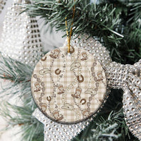 Hawaii Palaka Cowboy Ceramic Ornament Shell Maile Lei With Western Patterns DT05 - Polynesian Pride