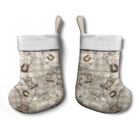 Hawaii Palaka Cowboy Christmas Stocking Shell Maile Lei With Western Patterns DT05 - Polynesian Pride