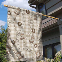 Hawaii Palaka Cowboy Garden Flag Shell Maile Lei With Western Patterns - Polynesian Pride