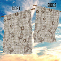 Hawaii Palaka Cowboy Garden Flag Shell Maile Lei With Western Patterns - Polynesian Pride