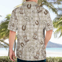 Hawaii Palaka Cowboy Hawaiian Shirt Shell Maile Lei With Western Patterns - Polynesian Pride