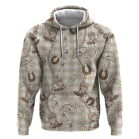 Hawaii Palaka Cowboy Hoodie Shell Maile Lei With Western Patterns - Polynesian Pride