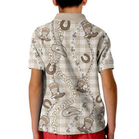Hawaii Palaka Cowboy Kid Polo Shirt Shell Maile Lei With Western Patterns DT05 - Polynesian Pride