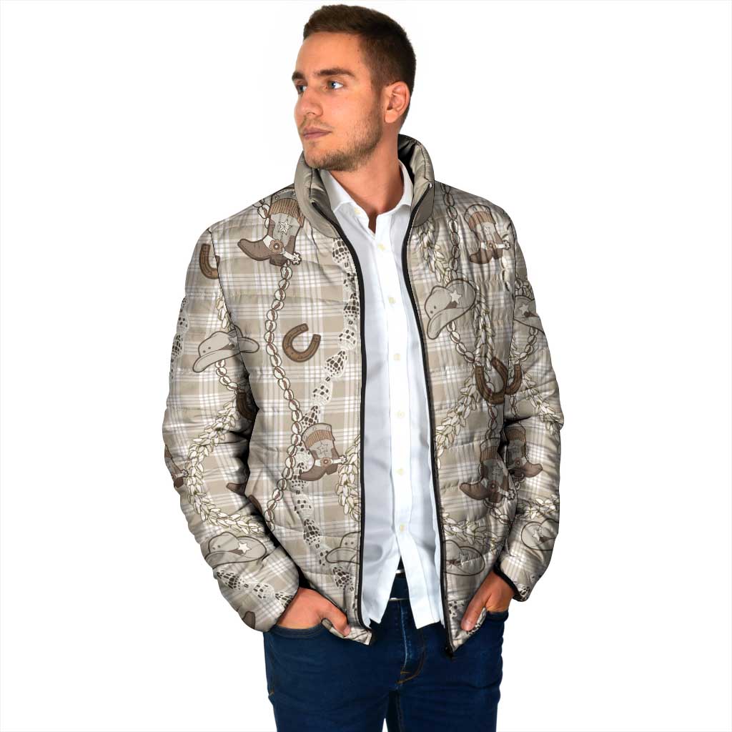 Hawaii Palaka Cowboy Padded Jacket Shell Maile Lei With Western Patterns DT05 - Polynesian Pride