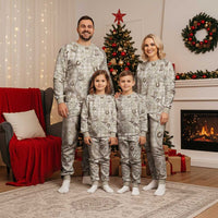 Hawaii Palaka Cowboy Christmas Pajama Set Shell Maile Lei With Western Patterns - Polynesian Pride