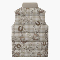 Hawaii Palaka Cowboy Sleeveless Puffer Jacket Shell Maile Lei With Western Patterns DT05 - Polynesian Pride