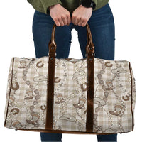 Hawaii Palaka Cowboy Travel Bag Shell Maile Lei With Western Patterns - Polynesian Pride
