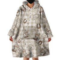 Hawaii Palaka Cowboy Wearable Blanket Hoodie Shell Maile Lei With Western Patterns DT05 - Polynesian Pride