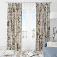 Hawaii Palaka Cowboy Window Curtain Shell Maile Lei With Western Patterns - Polynesian Pride