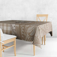 Beige Hawaii Palaka Cowboy Turtle Tablecloth Hawaiian Paniolo Puakenikeni Maile Lei DT05 - Polynesian Pride