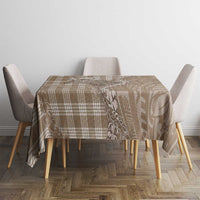 Beige Hawaii Palaka Cowboy Turtle Tablecloth Hawaiian Paniolo Puakenikeni Maile Lei DT05 - Polynesian Pride