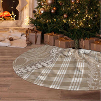 Beige Hawaii Palaka Cowboy Turtle Tree Skirt Hawaiian Paniolo Puakenikeni Maile Lei - Polynesian Pride