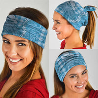 Blue Hawaii Palaka Cowboy Turtle Neck Gaiter Hawaiian Paniolo Puakenikeni Maile Lei - Polynesian Pride