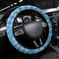Blue Hawaii Palaka Cowboy Turtle Steering Wheel Cover Hawaiian Paniolo Puakenikeni Maile Lei - Polynesian Pride