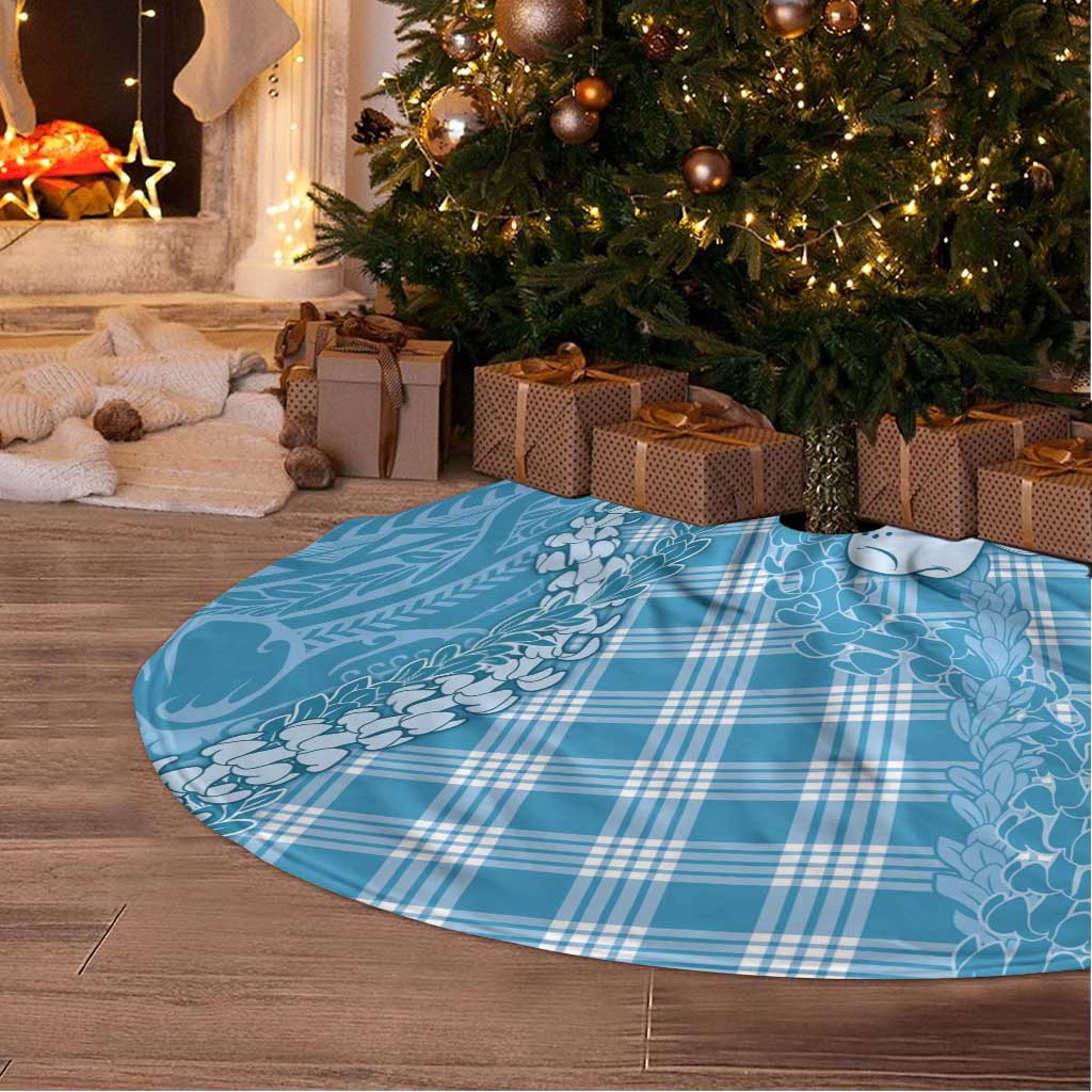 Blue Hawaii Palaka Cowboy Turtle Tree Skirt Hawaiian Paniolo Puakenikeni Maile Lei DT05 - Polynesian Pride