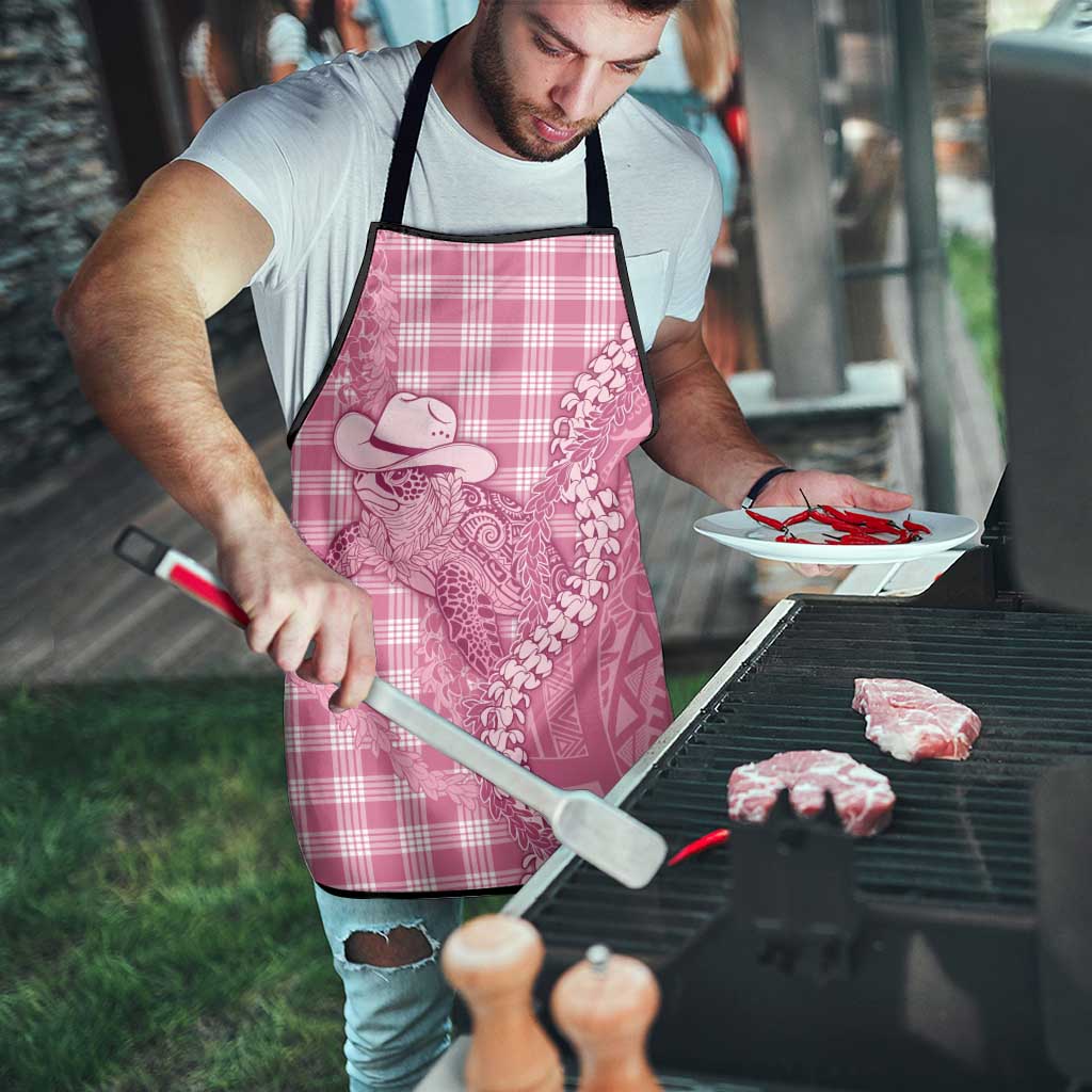 Pink Hawaii Palaka Cowboy Turtle Apron Hawaiian Paniolo Puakenikeni Maile Lei DT05 - Polynesian Pride