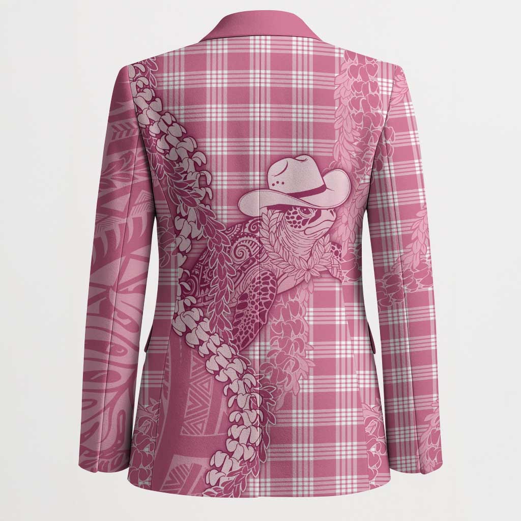 Pink Hawaii Palaka Cowboy Turtle Blazer Hawaiian Paniolo Puakenikeni Maile Lei - Polynesian Pride