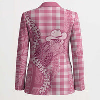 Pink Hawaii Palaka Cowboy Turtle Blazer Hawaiian Paniolo Puakenikeni Maile Lei - Polynesian Pride