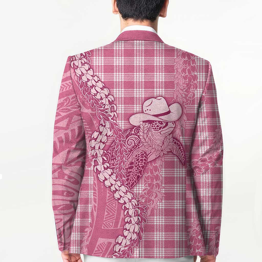 Pink Hawaii Palaka Cowboy Turtle Blazer Hawaiian Paniolo Puakenikeni Maile Lei - Polynesian Pride