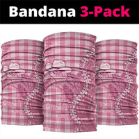 Pink Hawaii Palaka Cowboy Turtle Neck Gaiter Hawaiian Paniolo Puakenikeni Maile Lei - Polynesian Pride