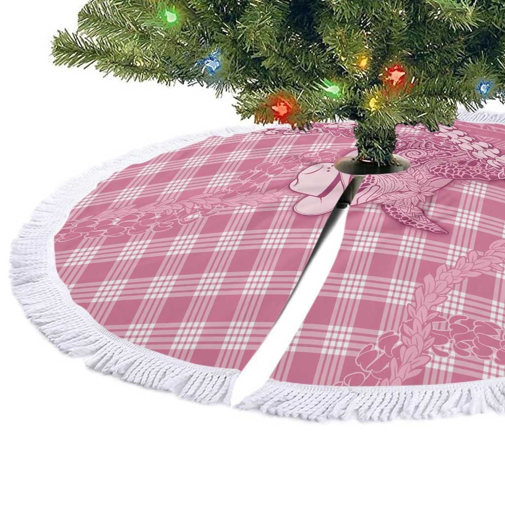 Pink Hawaii Palaka Cowboy Turtle Tree Skirt Hawaiian Paniolo Puakenikeni Maile Lei DT05 - Polynesian Pride