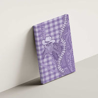 Purple Hawaii Palaka Cowboy Turtle Canvas Wall Art Hawaiian Paniolo Puakenikeni Maile Lei - Polynesian Pride