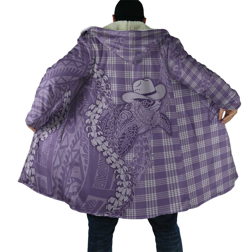 Purple Hawaii Palaka Cowboy Turtle Cloak Hawaiian Paniolo Puakenikeni Maile Lei - Polynesian Pride