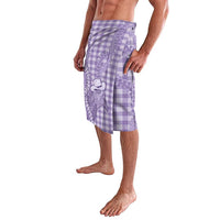 Purple Hawaii Palaka Cowboy Turtle Lavalava Hawaiian Paniolo Puakenikeni Maile Lei - Polynesian Pride