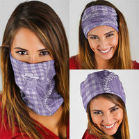 Purple Hawaii Palaka Cowboy Turtle Neck Gaiter Hawaiian Paniolo Puakenikeni Maile Lei - Polynesian Pride