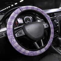 Purple Hawaii Palaka Cowboy Turtle Steering Wheel Cover Hawaiian Paniolo Puakenikeni Maile Lei - Polynesian Pride