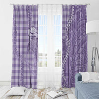 Purple Hawaii Palaka Cowboy Turtle Window Curtain Hawaiian Paniolo Puakenikeni Maile Lei - Polynesian Pride