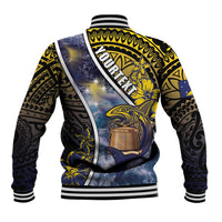 Personalised Tokelau Baseball Jacket National Badge Waves Style