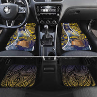 Tokelau Car Mats National Badge Waves Style