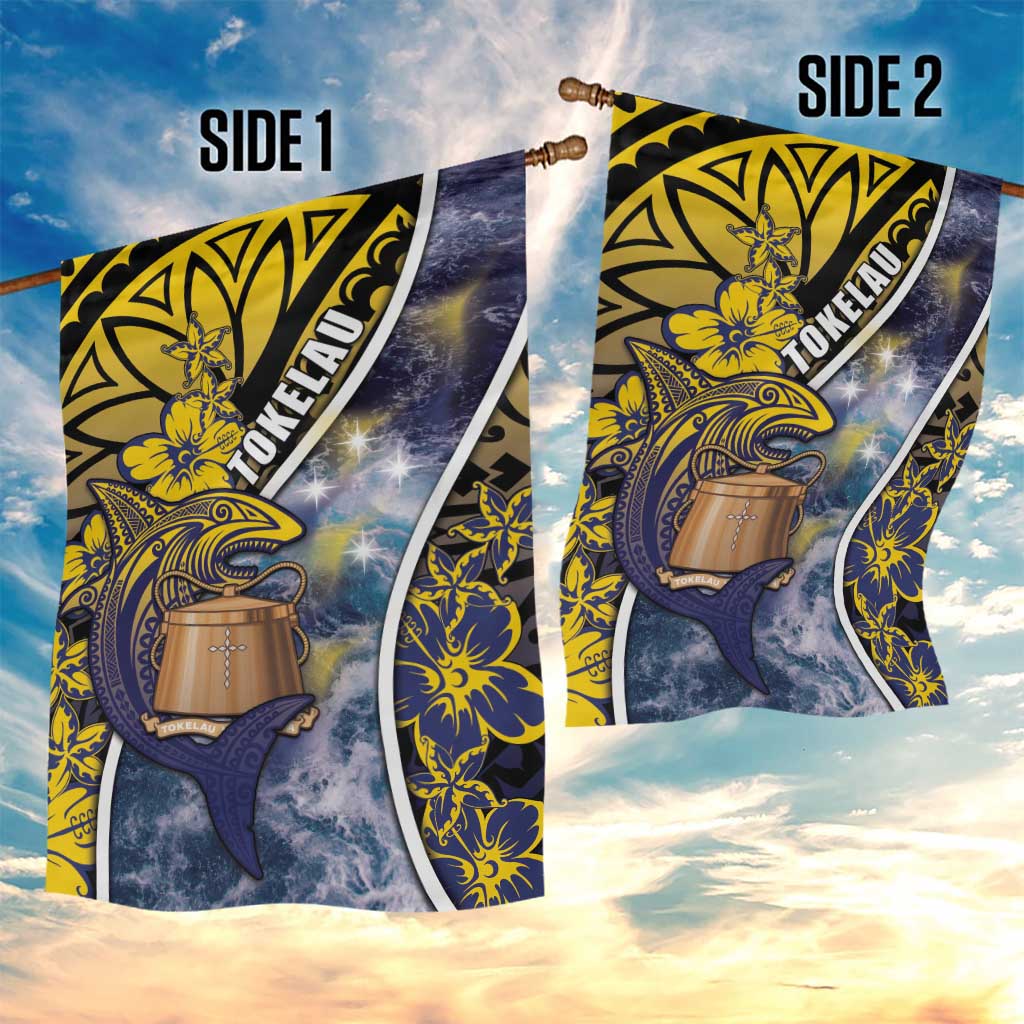 Tokelau Garden Flag National Badge Waves Style