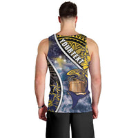 Personalised Tokelau Men Tank Top National Badge Waves Style
