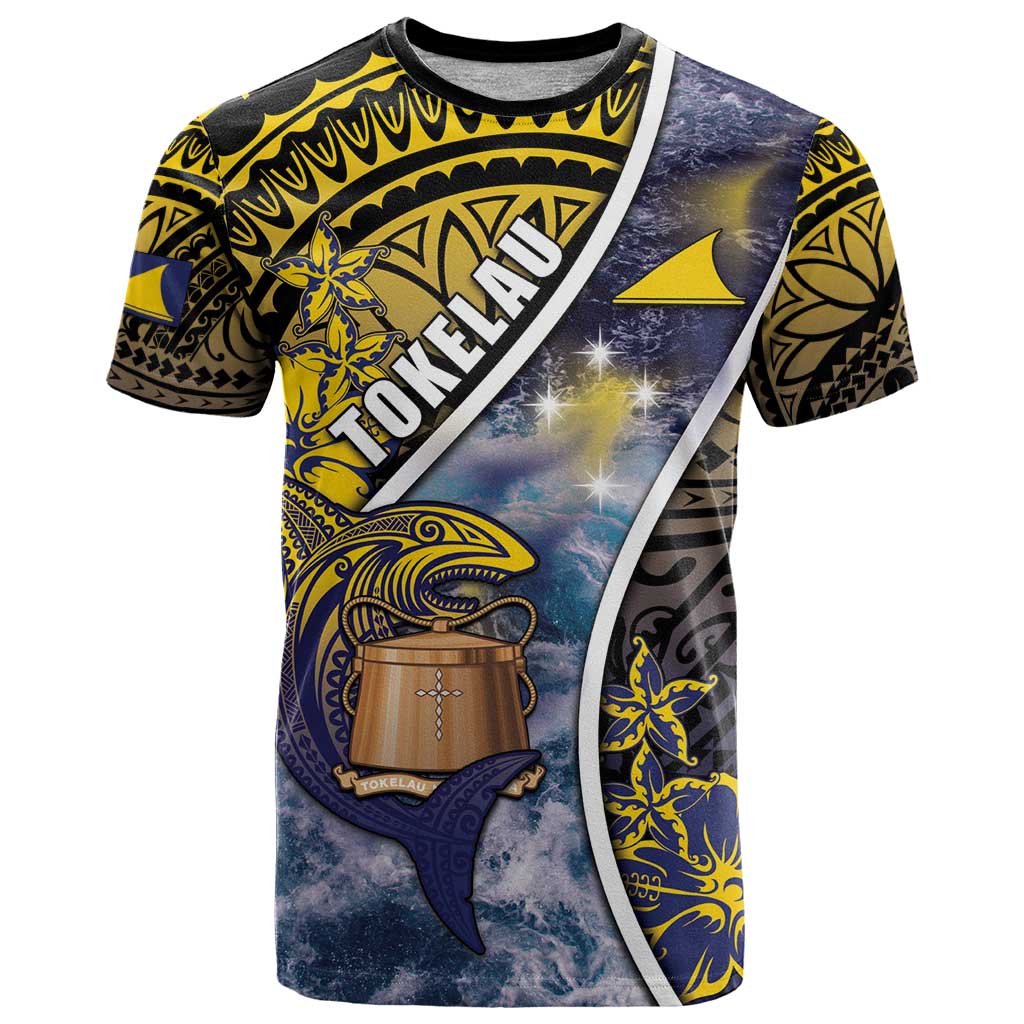 Personalised Tokelau T Shirt National Badge Waves Style