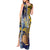 Personalised Tokelau Tank Maxi Dress National Badge Waves Style