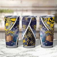 Personalised Tokelau Tumbler Cup National Badge Waves Style