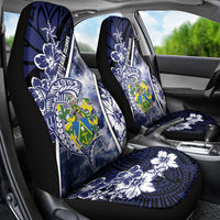Pitcairn Islands Car Seat Cover Coat Of Arms Waves Style