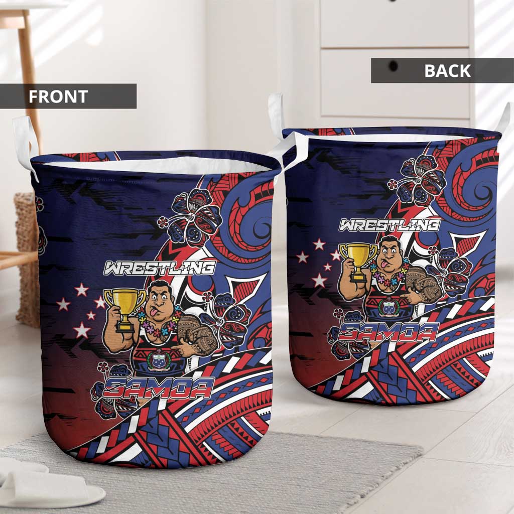 Samoa Wrestling Laundry Basket Polynesian Warrior Funny Style DT05 - Polynesian Pride
