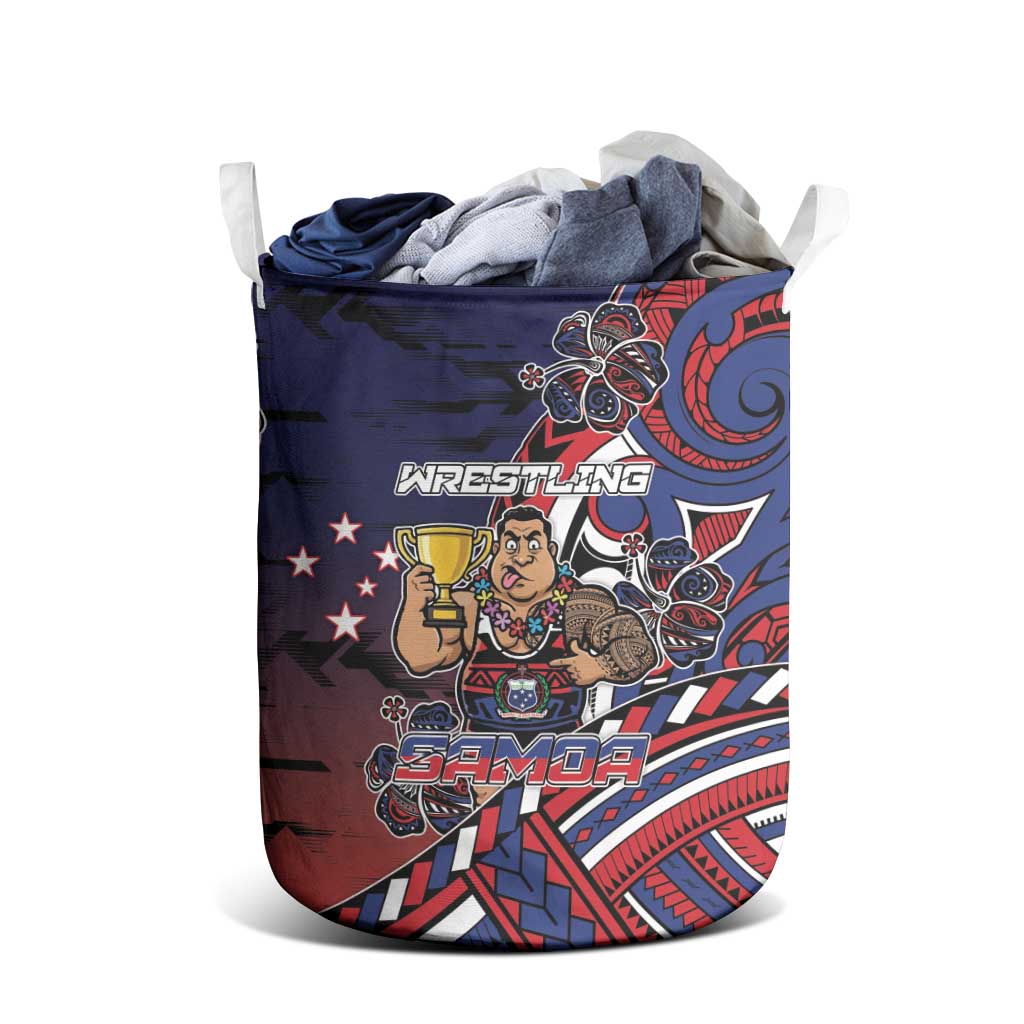 Samoa Wrestling Laundry Basket Polynesian Warrior Funny Style DT05 - Polynesian Pride
